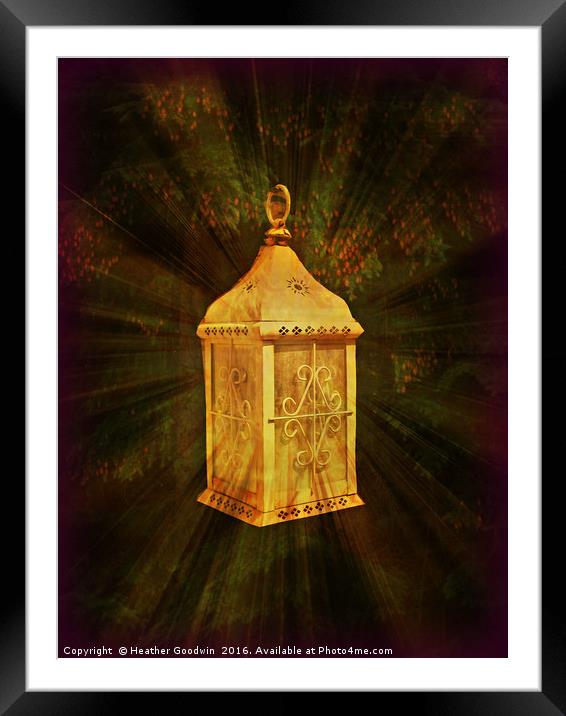 The Golden Lantern Framed Mounted Print by Heather Goodwin