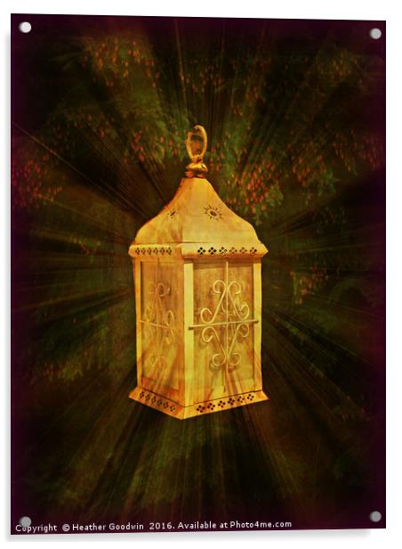 The Golden Lantern Acrylic by Heather Goodwin