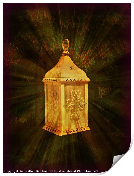 The Golden Lantern Print by Heather Goodwin
