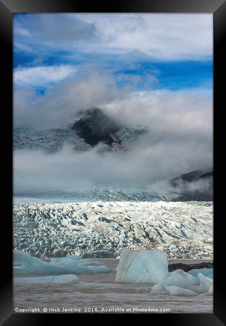 Fjarllsarlon Glacial Lake Iceland Framed Print by Nick Jenkins