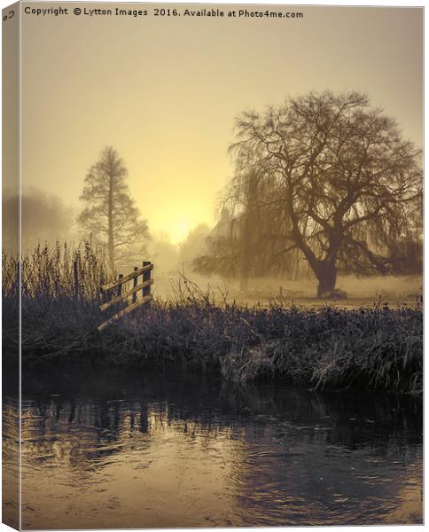 Golden Morning on the river Canvas Print by Wayne Lytton