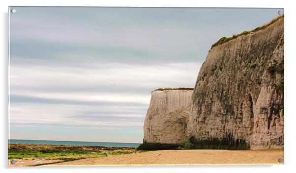 White Chalk Cliff Acrylic by George Thurgood Howland