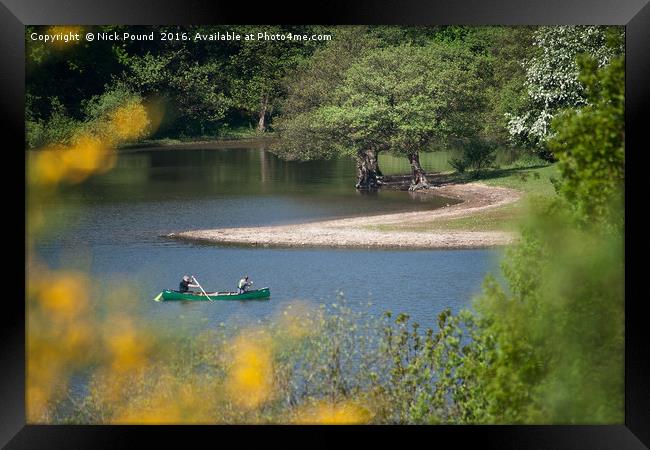 Canoeing on Rudyard Lake Framed Print by Nick Pound