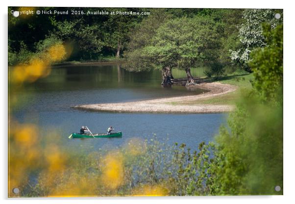 Canoeing on Rudyard Lake Acrylic by Nick Pound