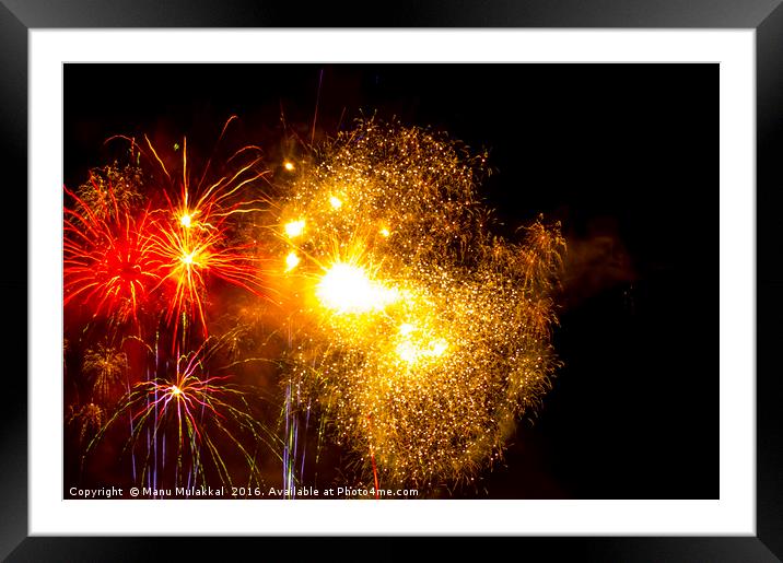 Explosion of colours Framed Mounted Print by Manu Mulakkal