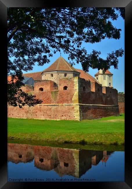 portrait of a fortress in reflection Framed Print by Paul Boazu
