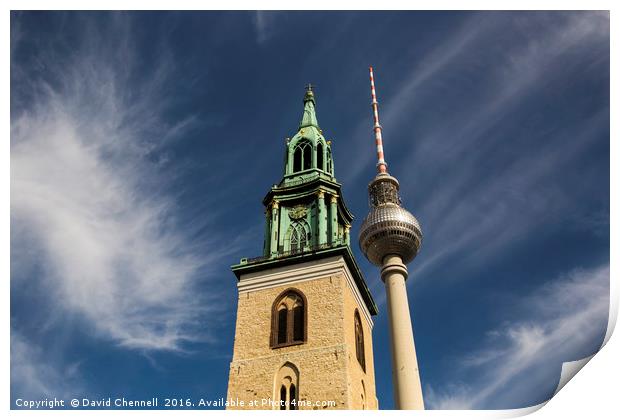 Alexanderplatz Towers Abstract  Print by David Chennell