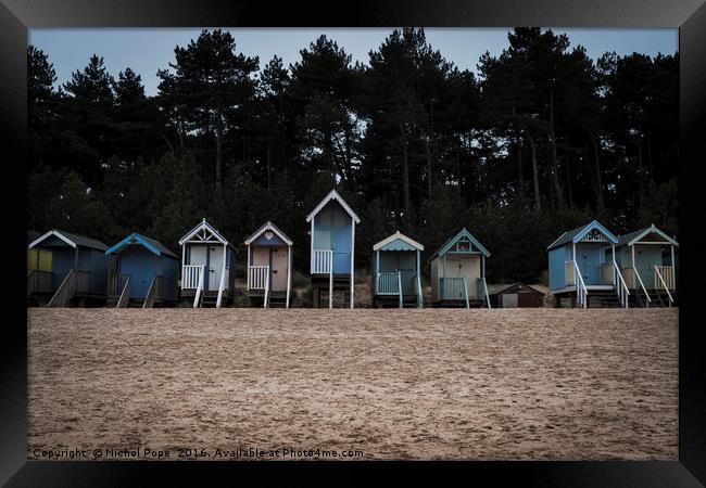 Beach Huts at Wells-next-the-Sea, Norfolk Framed Print by Nichol Pope