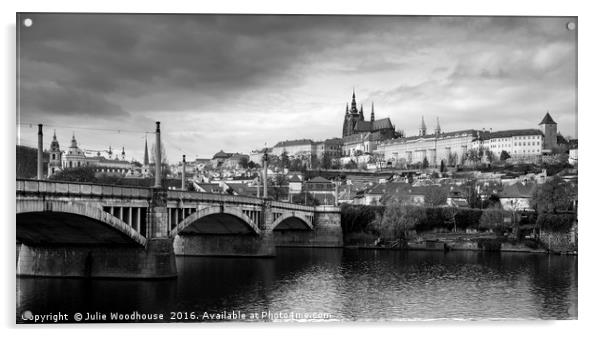 Prague Castle Acrylic by Julie Woodhouse