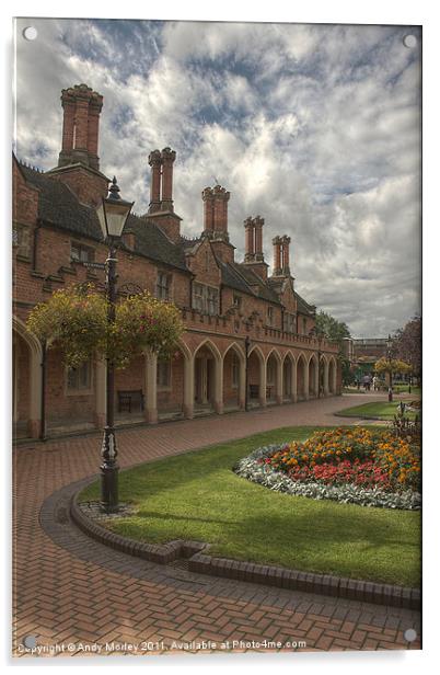 Nicholas Chamberlaine Almshouses, Bedworth Acrylic by Andy Morley