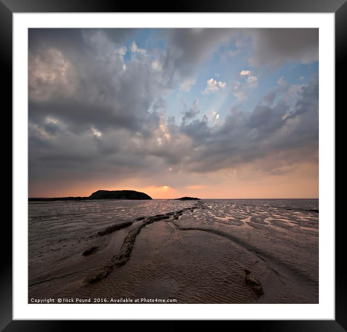 Sunset and Mud Framed Mounted Print by Nick Pound