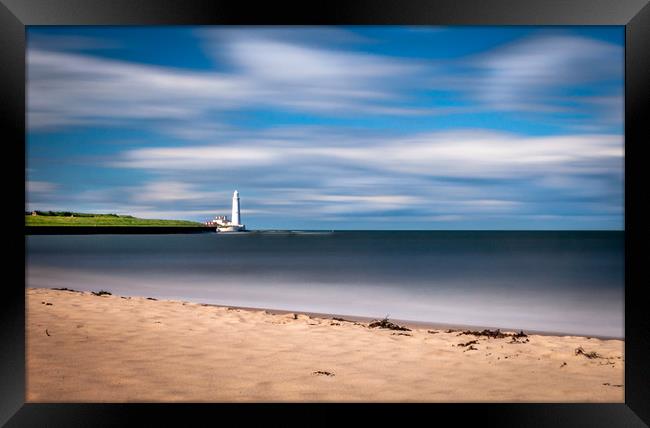 Dreamy St. Marys from The Beach  Framed Print by Naylor's Photography