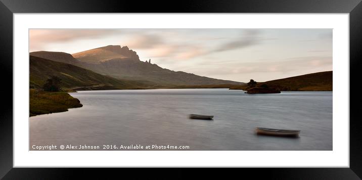Old Man of Storr From Loch Fada Framed Mounted Print by Alex Johnson