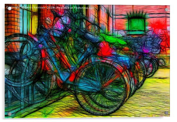 Amsterdam Bikes Acrylic by henry harrison