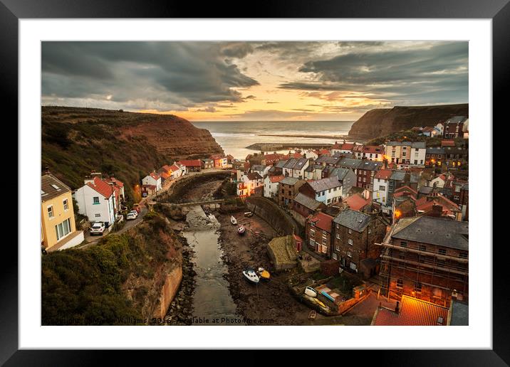 Staithes Dawn Framed Mounted Print by Martin Williams