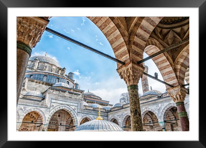 Beyazit Camii Mosque Framed Mounted Print by Antony McAulay