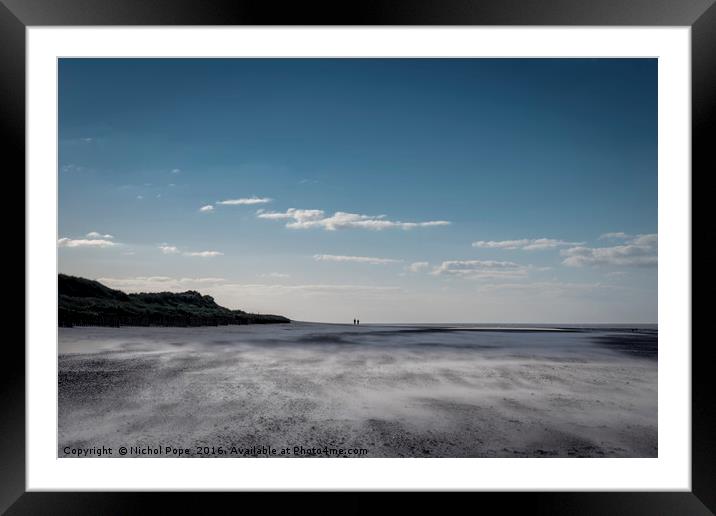 Romantic Stroll. Holme Next the Sea, Norfolk  Framed Mounted Print by Nichol Pope