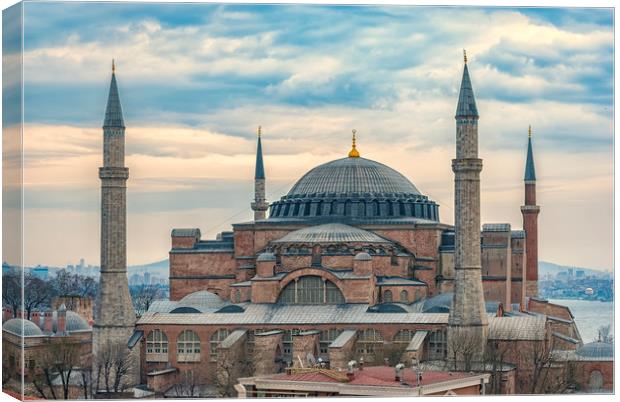 Hagia Sophia Elevated View Canvas Print by Antony McAulay