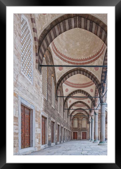Istanbul Blue Mosque Arcade Framed Mounted Print by Antony McAulay
