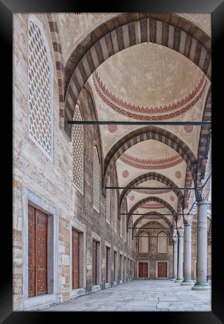 Istanbul Blue Mosque Arcade Framed Print by Antony McAulay