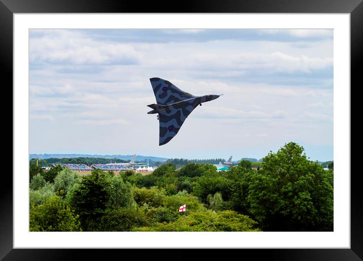 Vulcan Bomber EPIC take off RIAT 2015 Framed Mounted Print by Oxon Images
