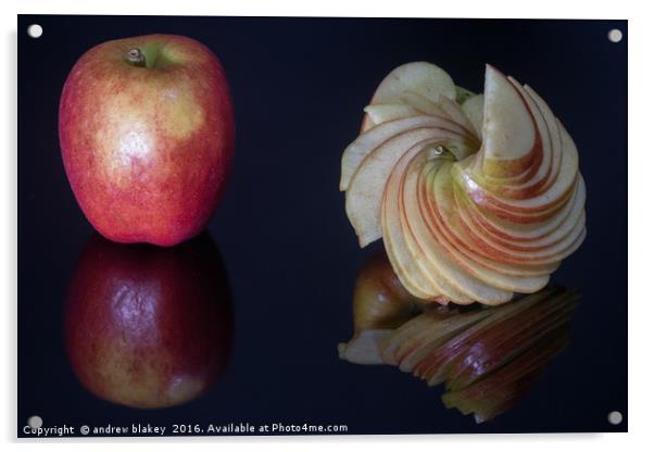 Sliced apple Acrylic by andrew blakey