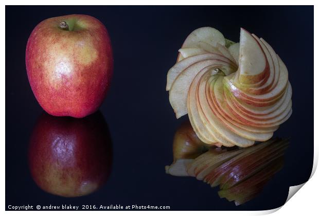 Sliced apple Print by andrew blakey