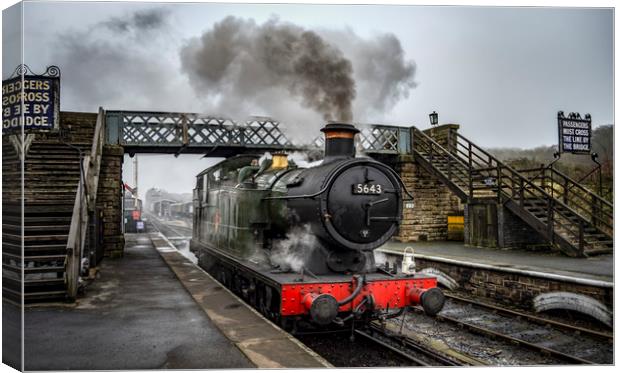 5643 at Embsay station Canvas Print by David Oxtaby  ARPS