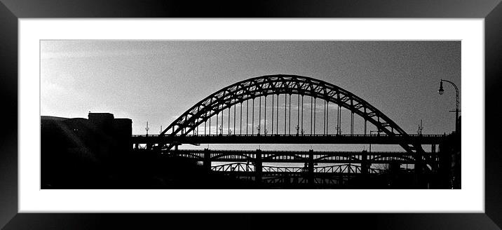 Bridges on the Tyne Framed Mounted Print by gary barrett