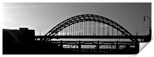 Bridges on the Tyne Print by gary barrett
