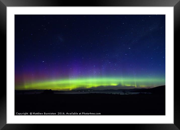 Southern lights Framed Mounted Print by Matthew Burniston
