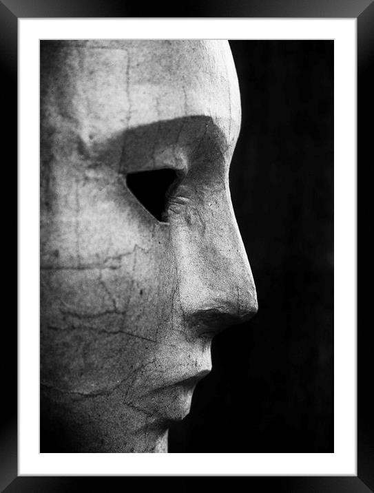 the mask that hides pain Framed Mounted Print by paul haylock