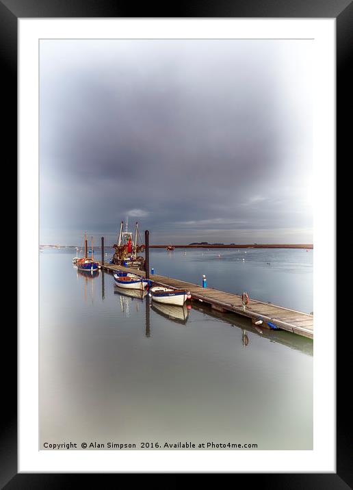 Wells-next-the-Sea Harbour Framed Mounted Print by Alan Simpson