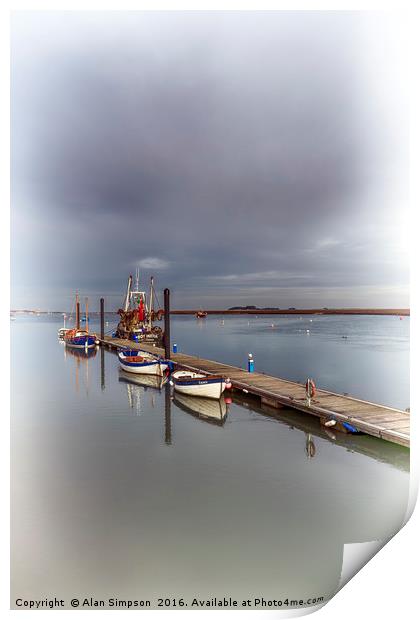 Wells-next-the-Sea Harbour Print by Alan Simpson