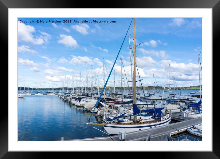 Mylor Yacht Harbour Framed Mounted Print by Mary Fletcher