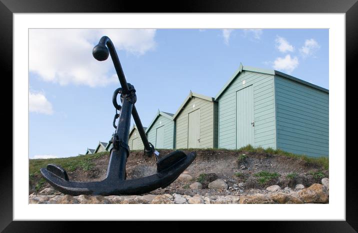 Anchor at Charmouth Beech Framed Mounted Print by sue boddington