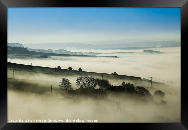 Above the clouds Framed Print by Mark S Rosser