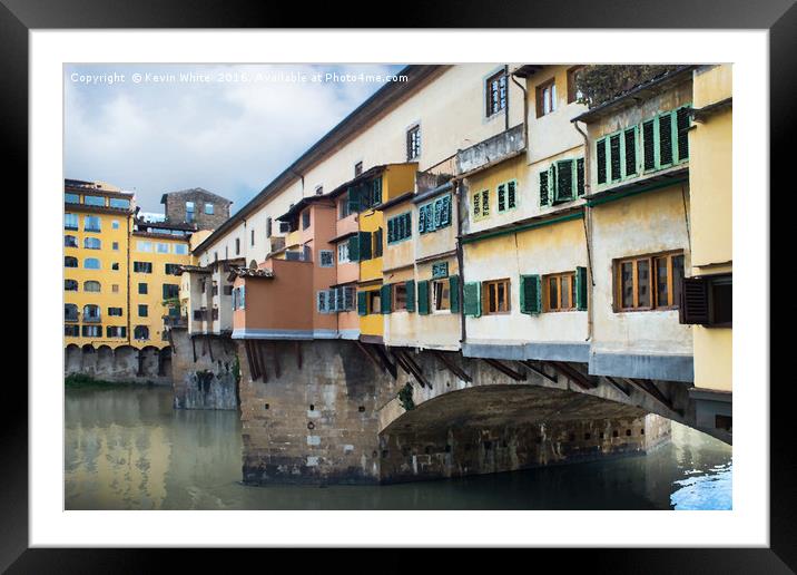 Ponte Vecchio Art Framed Mounted Print by Kevin White