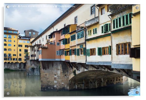 Ponte Vecchio Art Acrylic by Kevin White