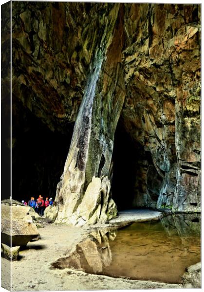 Cathedral Cave, Little Langdale Canvas Print by Linda Lyon
