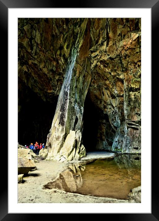 Cathedral Cave, Little Langdale Framed Mounted Print by Linda Lyon