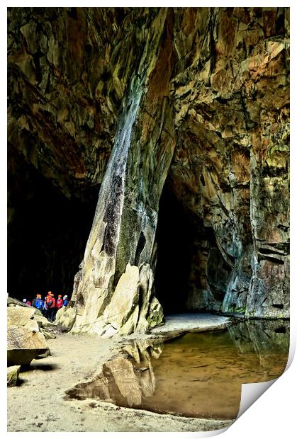 Cathedral Cave, Little Langdale Print by Linda Lyon