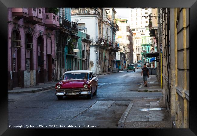 Contrasting lighting in Centro Havana Framed Print by Jason Wells