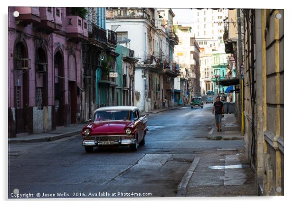 Contrasting lighting in Centro Havana Acrylic by Jason Wells