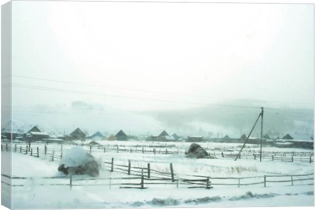 Rural winter landscape Canvas Print by Larisa Siverina