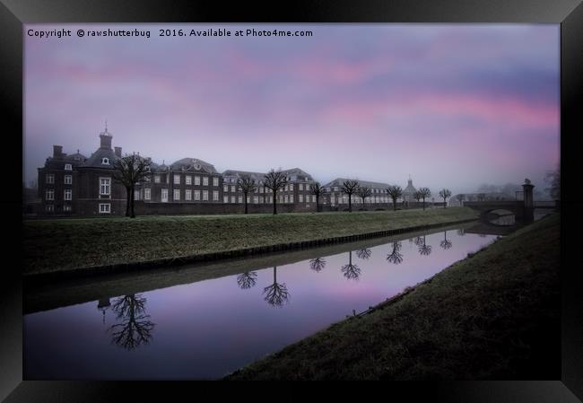 Pink Sky At Schloss Nordkirchen Framed Print by rawshutterbug 