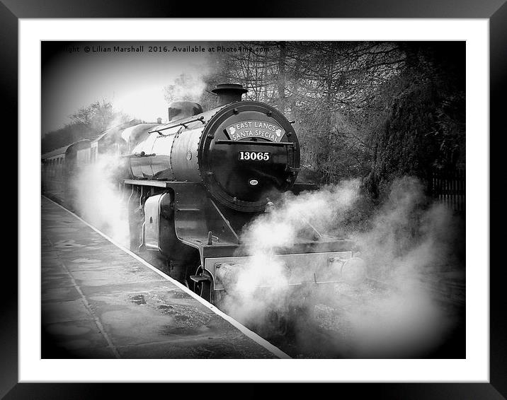 East Lancs Railway.  Framed Mounted Print by Lilian Marshall