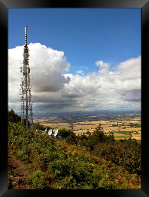 The Wrekin. View with Communications mast. Framed Print by Darren Burroughs