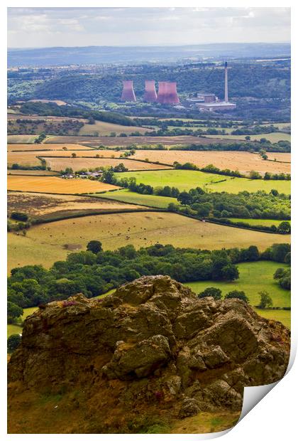 Ironbridge power station from the Wrekin Print by Darren Burroughs