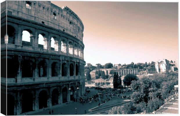 The Colosseum Rome Canvas Print by Darren Burroughs